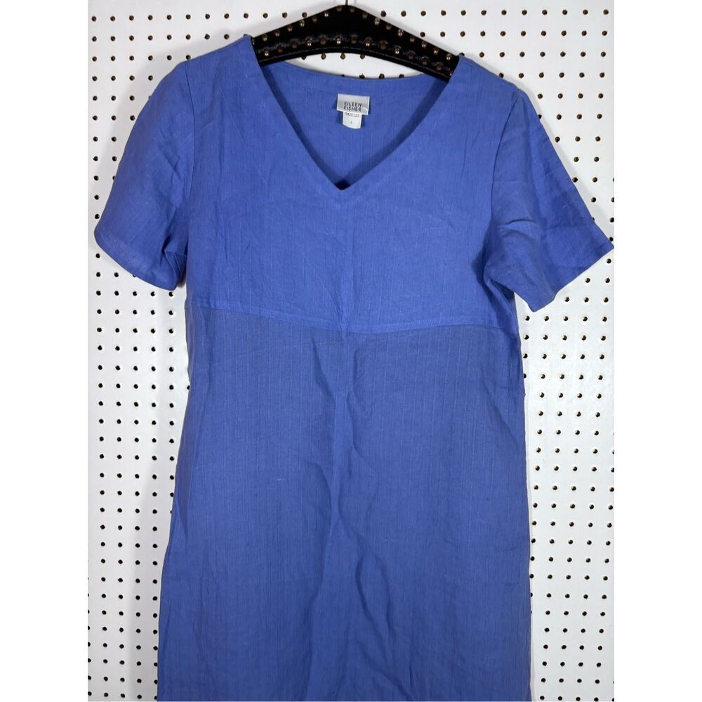 Eileen Fisher womans V neck linen tunic dress size S - Picture 4 of 6